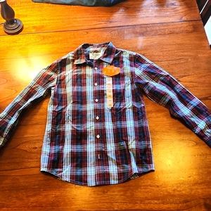 Boys L plaid Urban Pipeline shirt nwt